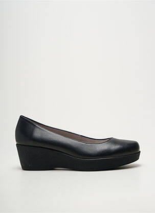 Ballerines tissage satiné talon de 4 à 6cm noir UNISA femme
