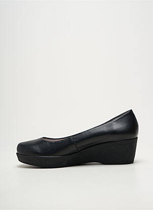 Ballerines tissage satiné talon de 4 à 6cm noir UNISA femme