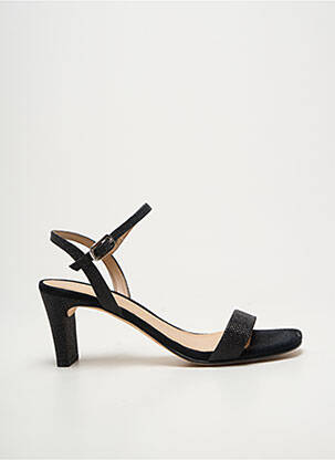 Sandales/nu pieds tissage satiné talon de 7 à 9cm noir UNISA femme