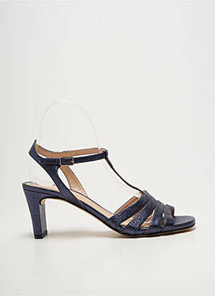 Sandales/nu pieds tissage satiné talon de 7 à 9cm bleu UNISA femme