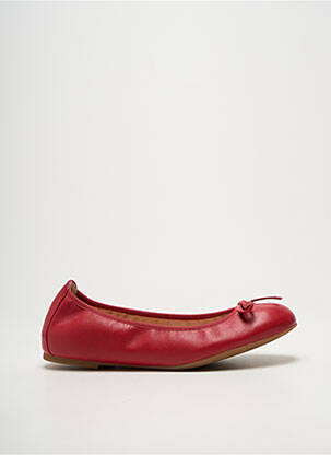 Ballerines bout rond talon plat jusqu'à 3cm rouge UNISA femme