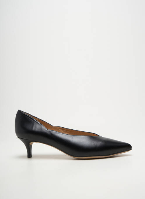 Escarpins tissage satiné talon de 4 à 6cm noir UNISA femme
