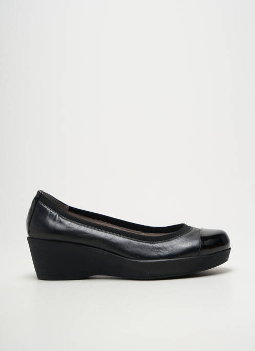 Ballerines matière lisse talon de 4 à 6cm noir UNISA femme