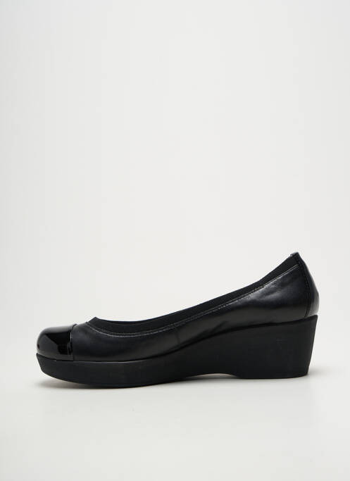 Ballerines matière lisse talon de 4 à 6cm noir UNISA femme