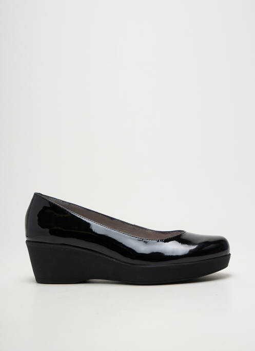 Ballerines matière lisse talon de 4 à 6cm noir UNISA femme