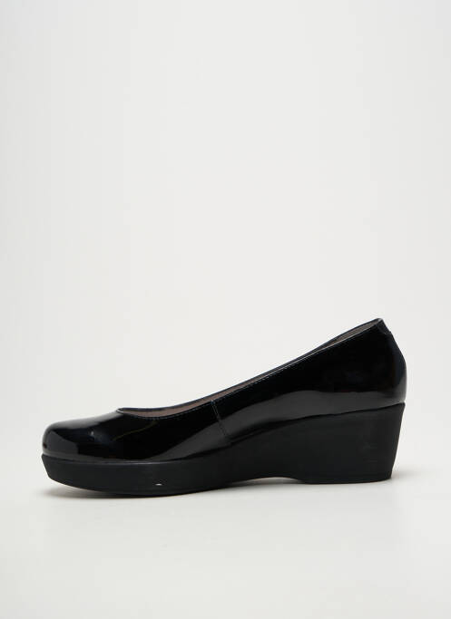 Ballerines matière lisse talon de 4 à 6cm noir UNISA femme