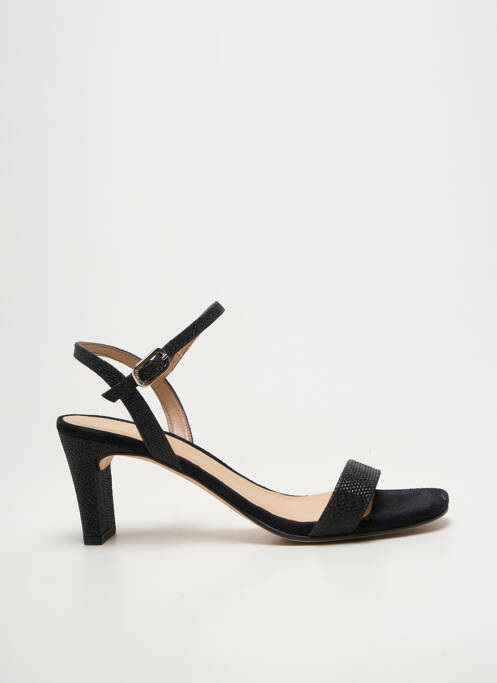 Sandales/nu pieds tissage satiné talon de 7 à 9cm noir UNISA femme