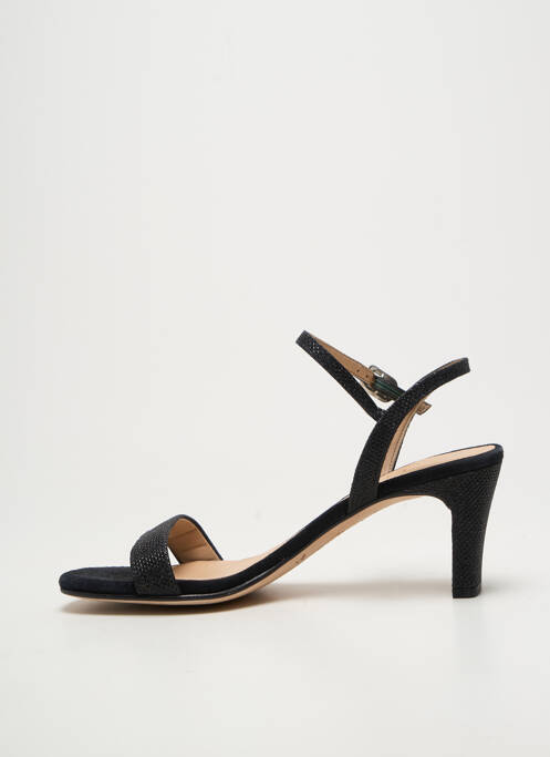Sandales/nu pieds tissage satiné talon de 7 à 9cm noir UNISA femme