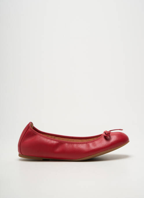 Ballerines bout rond talon plat jusqu'à 3cm rouge UNISA femme