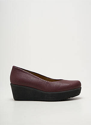 Ballerines bout rond talon de 4 à 6cm violet UNISA femme