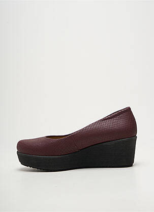 Ballerines bout rond talon de 4 à 6cm violet UNISA femme