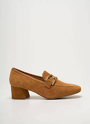 Mocassins carré talon de 4 à 6cm marron UNISA femme