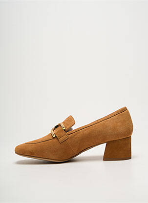 Mocassins carré talon de 4 à 6cm marron UNISA femme
