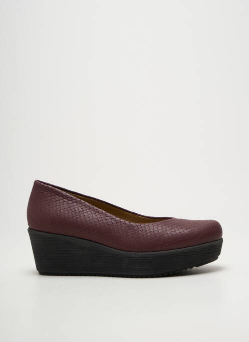 Ballerines bout rond talon de 4 à 6cm violet UNISA femme