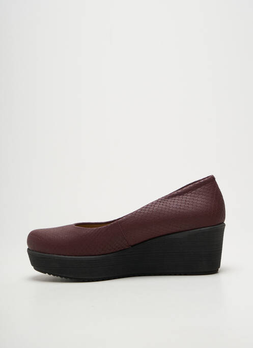 Ballerines bout rond talon de 4 à 6cm violet UNISA femme