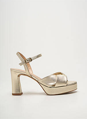 Sandales/nu pieds fermeture boucle(s) talon de 7 à 9cm or UNISA femme