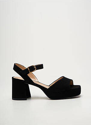 Sandales/nu pieds semi compensé talon de 7 à 9cm noir UNISA femme