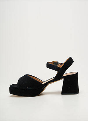 Sandales/nu pieds semi compensé talon de 7 à 9cm noir UNISA femme