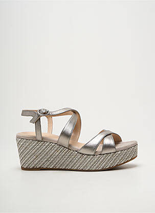Sandales/nu pieds talon compensé talon de 7 à 9cm argent UNISA femme