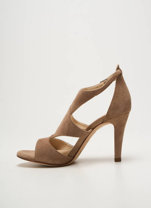 Sandales/nu pieds fermeture boucle(s) talon de 7 à 9cm marron UNISA femme
