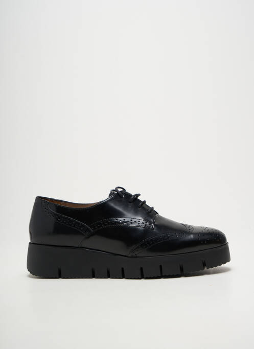 Derbies tissage satiné talon de 4 à 6cm noir UNISA femme