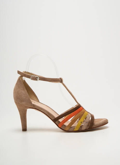 Sandales/nu pieds fermeture boucle(s) talon de 7 à 9cm marron UNISA femme