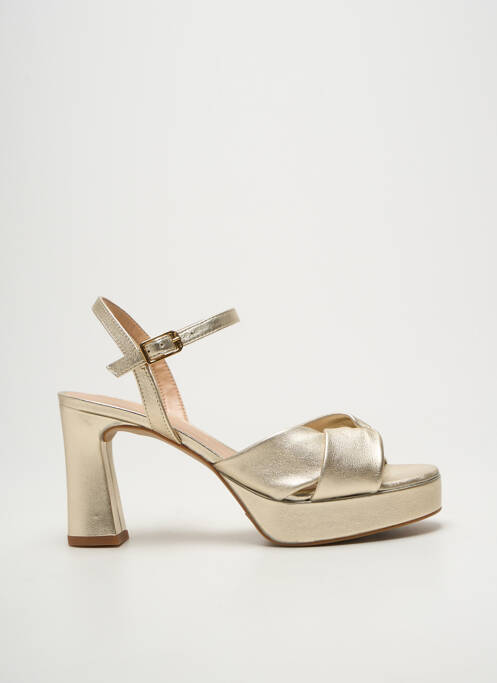 Sandales/nu pieds fermeture boucle(s) talon de 7 à 9cm or UNISA femme