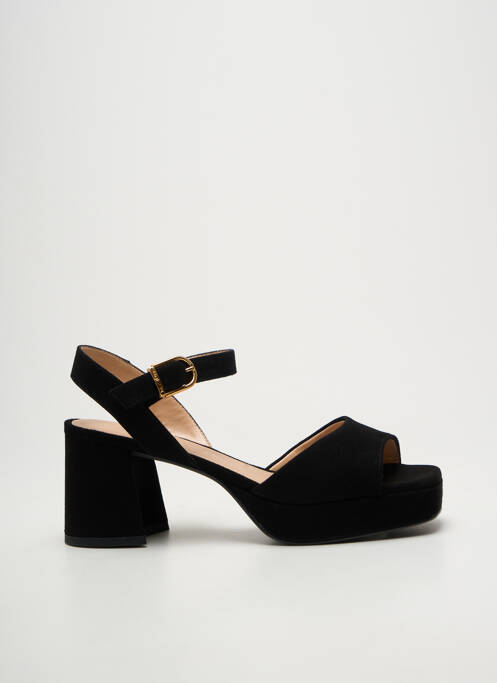 Sandales/nu pieds semi compensé talon de 7 à 9cm noir UNISA femme