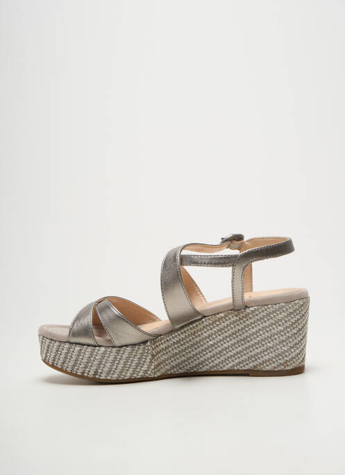 Sandales/nu pieds talon compensé talon de 7 à 9cm argent UNISA femme