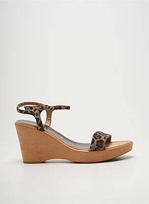 Sandales/nu pieds fermeture bride(s) talon de 7 à 9cm marron UNISA femme