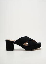 Mules/sabots bout ouvert talon de 7 à 9cm noir UNISA femme