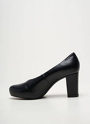 Escarpins tissage satiné talon de 7 à 9cm noir UNISA femme