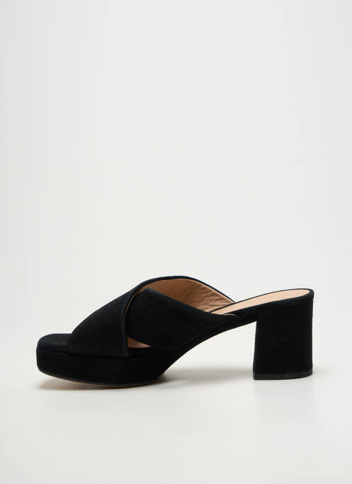 Mules/sabots bout ouvert talon de 7 à 9cm noir UNISA femme