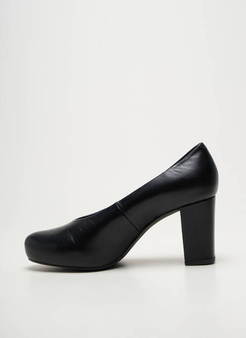 Escarpins tissage satiné talon de 7 à 9cm noir UNISA femme