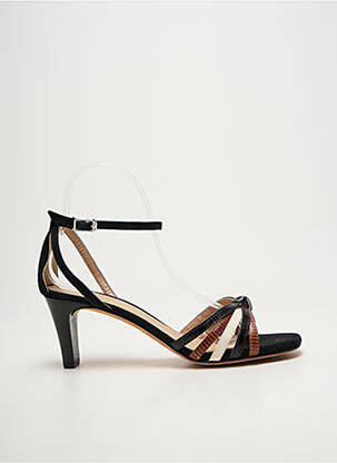 Sandales/nu pieds tissage satiné talon de 7 à 9cm noir UNISA femme