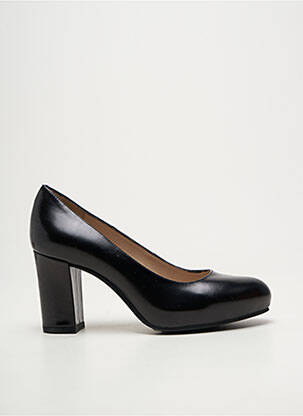 Escarpins tissage satiné talon de 7 à 9cm noir UNISA femme