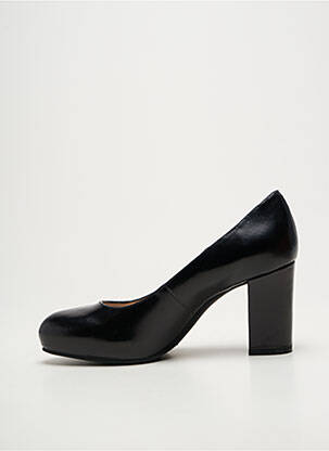 Escarpins tissage satiné talon de 7 à 9cm noir UNISA femme