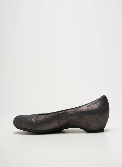 Ballerines bout rond talon de 4 à 6cm argent UNISA femme