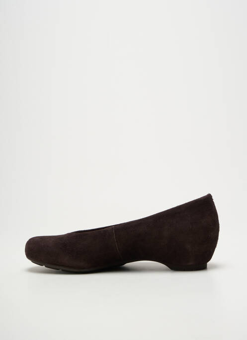Ballerines bout rond talon de 4 à 6cm marron UNISA femme