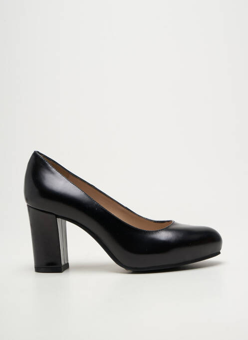 Escarpins tissage satiné talon de 7 à 9cm noir UNISA femme