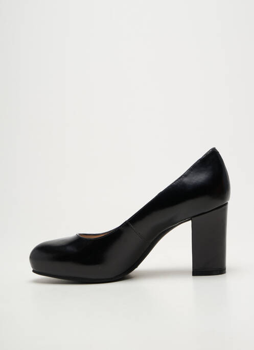 Escarpins tissage satiné talon de 7 à 9cm noir UNISA femme