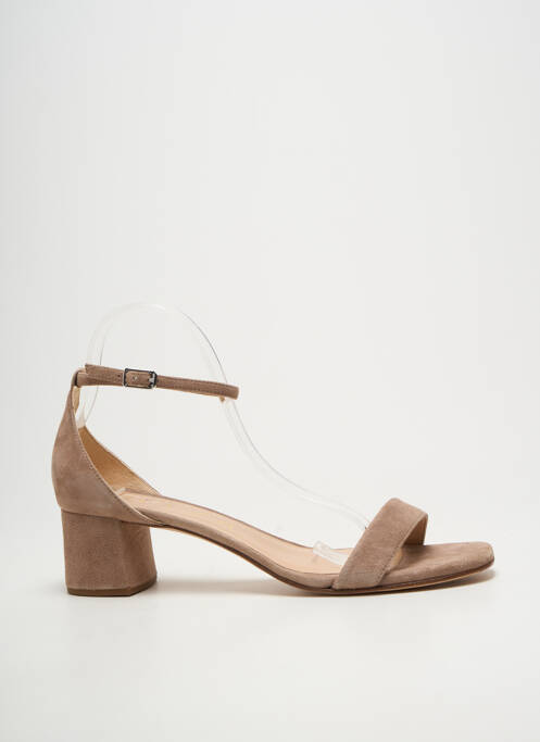 Sandales/nu pieds fermeture bride(s) talon de 4 à 6cm beige UNISA femme