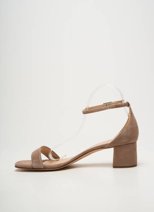 Sandales/nu pieds fermeture bride(s) talon de 4 à 6cm beige UNISA femme