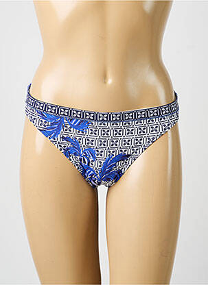 Bas de maillot de bain imprimé fantaisie culotte bleu OLYMPIA femme