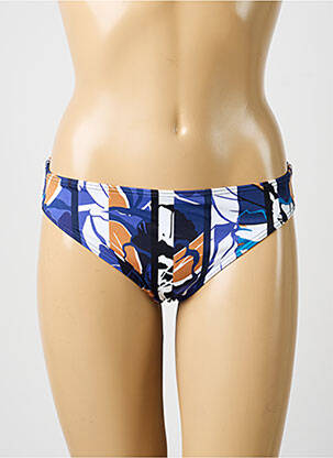 Bas de maillot de bain imprimé fantaisie culotte bleu OLYMPIA femme