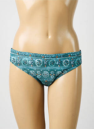 Bas de maillot de bain imprimé fantaisie culotte vert OLYMPIA femme