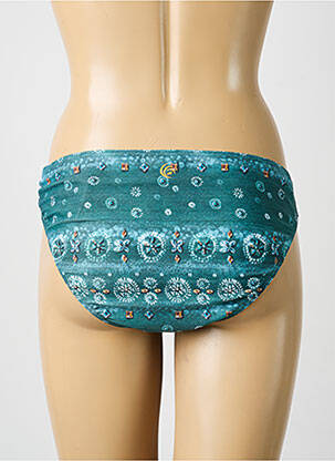 Bas de maillot de bain imprimé fantaisie culotte vert OLYMPIA femme