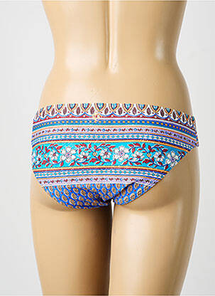 Bas de maillot de bain imprimé fantaisie culotte bleu OLYMPIA femme