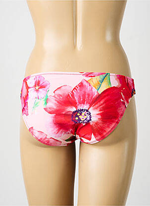 Bas de maillot de bain imprimé fantaisie culotte rose YSABEL MORA femme