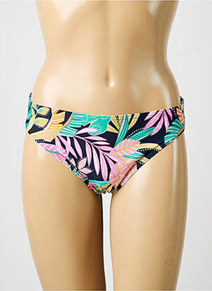 Bas de maillot de bain imprimé fleurs culotte bleu SUNMARIN femme